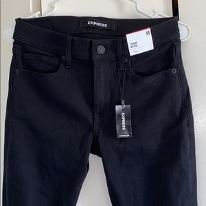 Express Mid-rise black skinny jeans